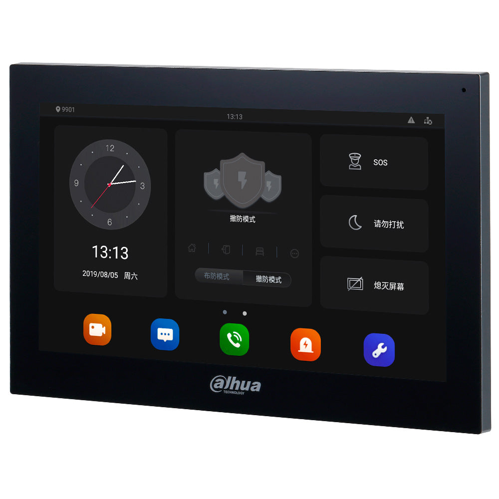 DAHUA DHI-VTH5341G-W Monitor IP PoE Wifi LCD Táctil 10" para Video Portero Negro