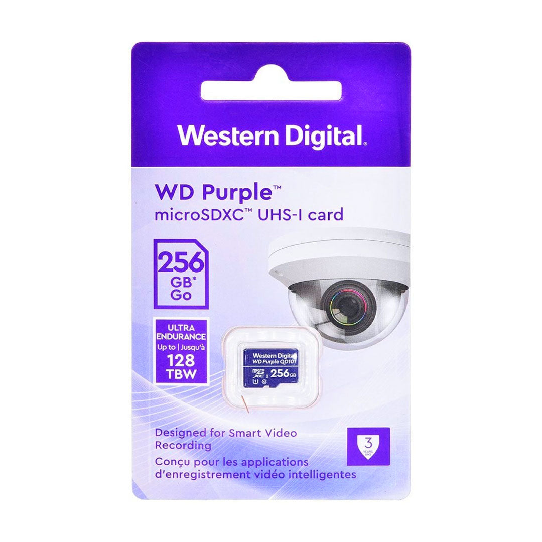WD Purple QD101 Tarjeta microSD 256GB para Videovigilancia WDD256G1P0C