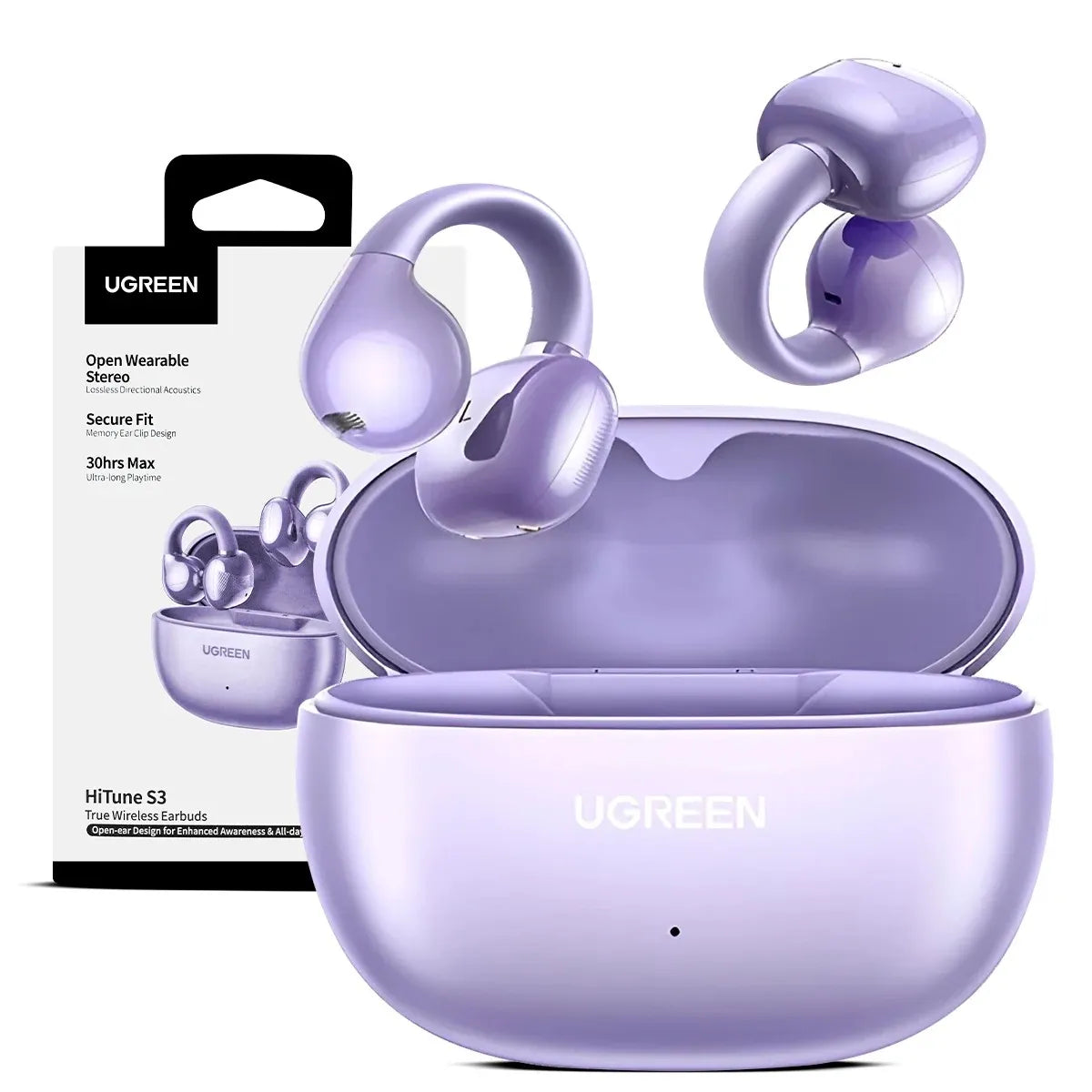 UGREEN WS209 55430 Auriculares Bluetooth 5.4 Hitune S3 IPX5 30 Horas Purpura