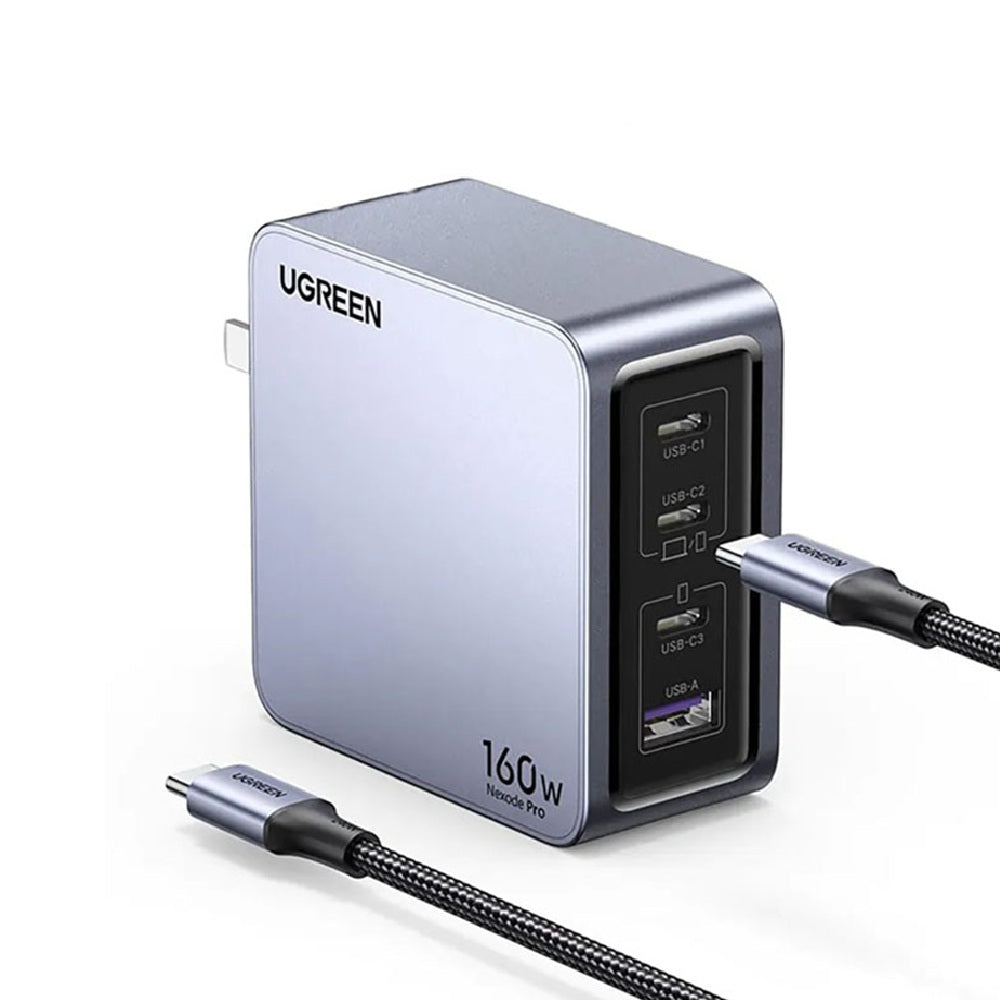 UGREEN X763 25876 NEXODE PRO Cargador 160W con Cable 1USB-A 3USB-C para iPhone
