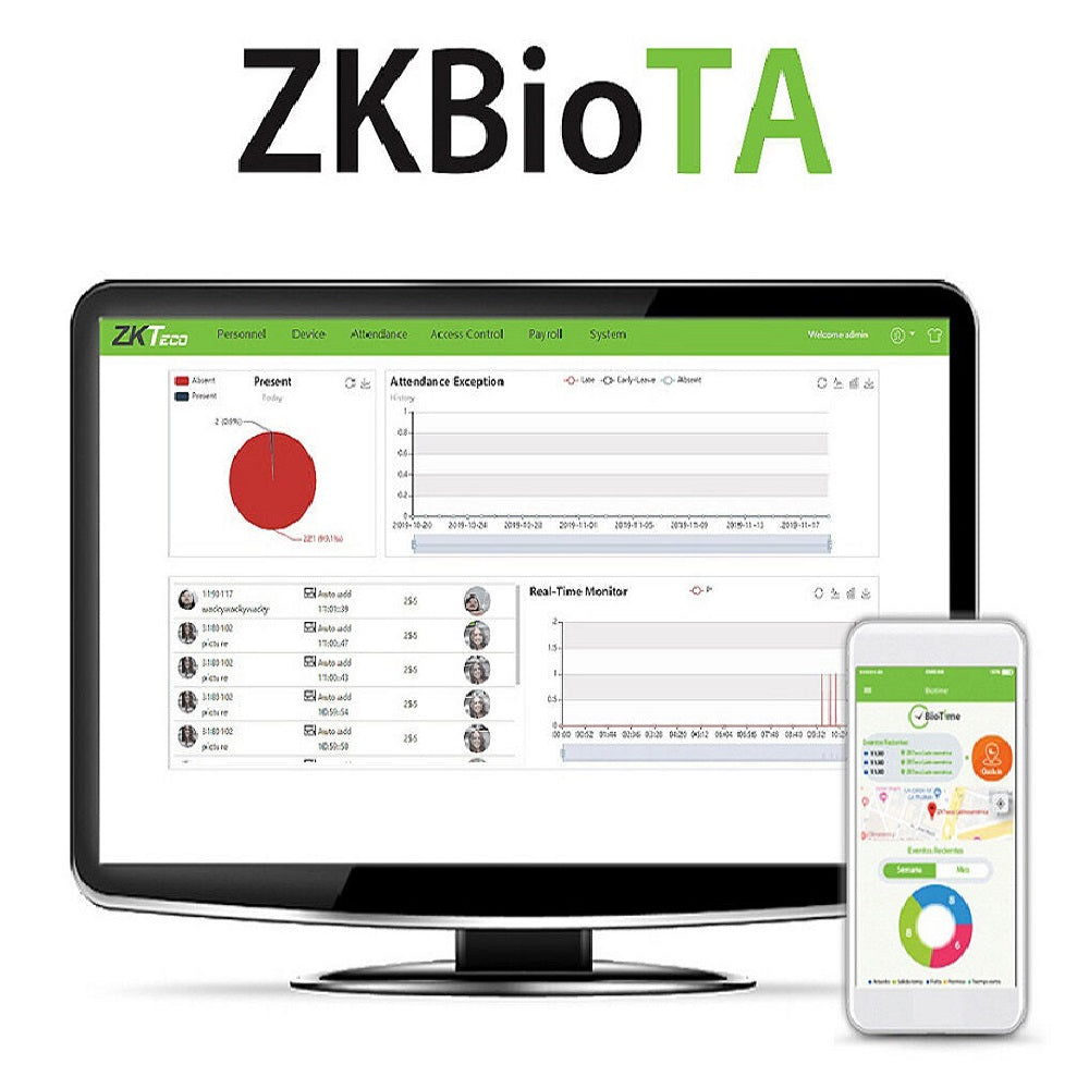 ZKTECO ZKBT-AOD-5 Software de Ampliación Biotime 5 Dispositivos