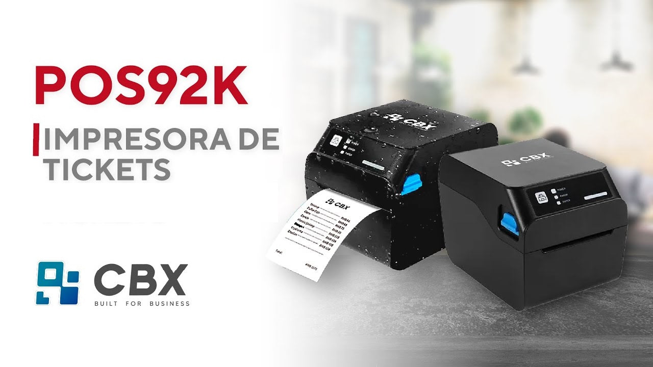 CBX POS-92K Impresora Térmica Ticketera 300mm/s USB/Serial/Ethernet Protección Contra Polvo, Aceite y Agua