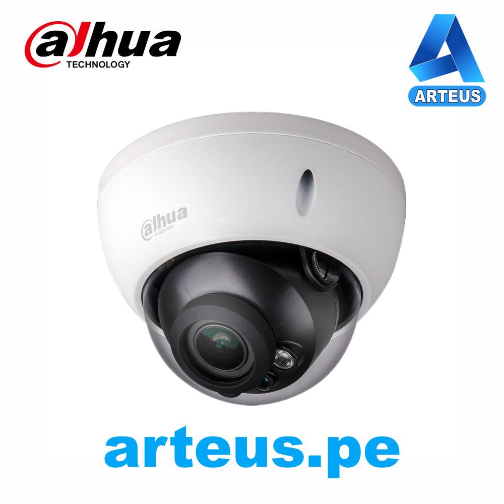 Cámara de seguridad Dahua tipo domo IP 2K 5MP lente motorizado, visión nocturna y micrófono.