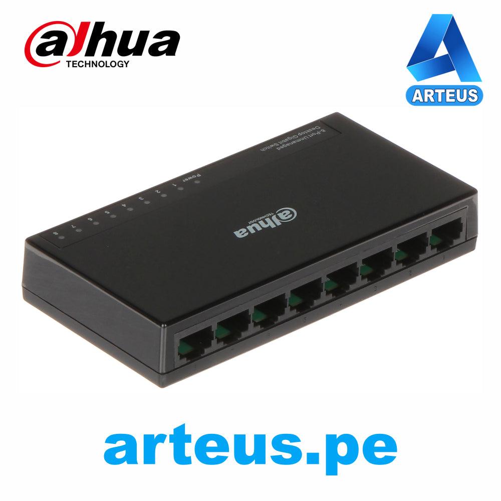Switch Dahua de 8 puertos Gigabit para redes, carcasa plástica, conmutador no administrable