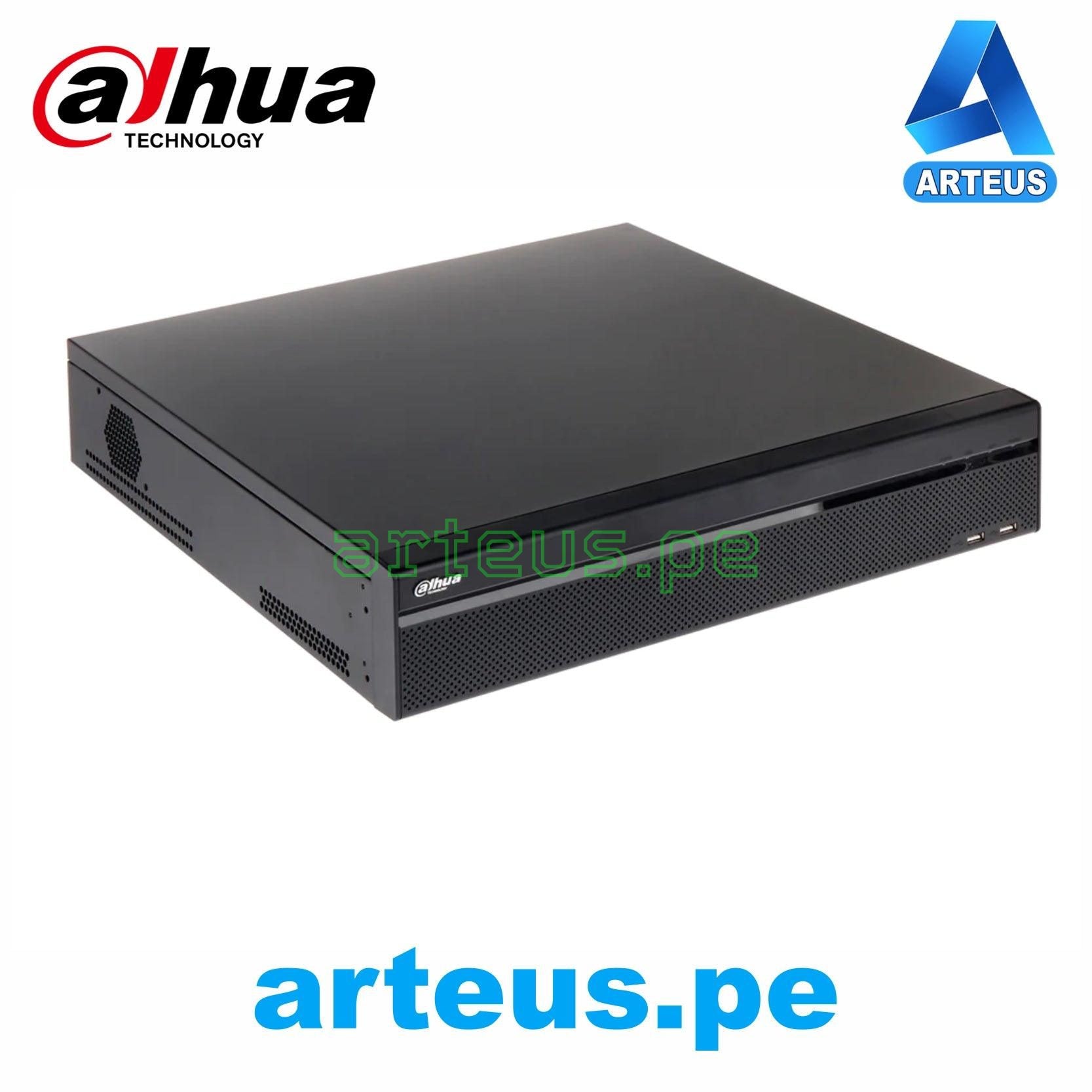 Grabador de video Dahua XVR negro, 16 canales, frontal con puertos USB, ideal para videovigilancia.