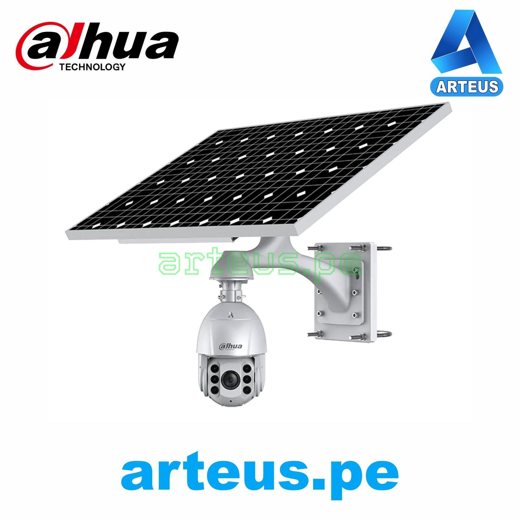 DAHUA KIT-SOLAR-PTZ Kit de camara de vigilancia IP SOLAR PTZ 2K Zoom 32X 4G Incluye: 1 Panel solar + 1 Domo PTZ 4MP Vision nocturna 150m. - ARTEUS