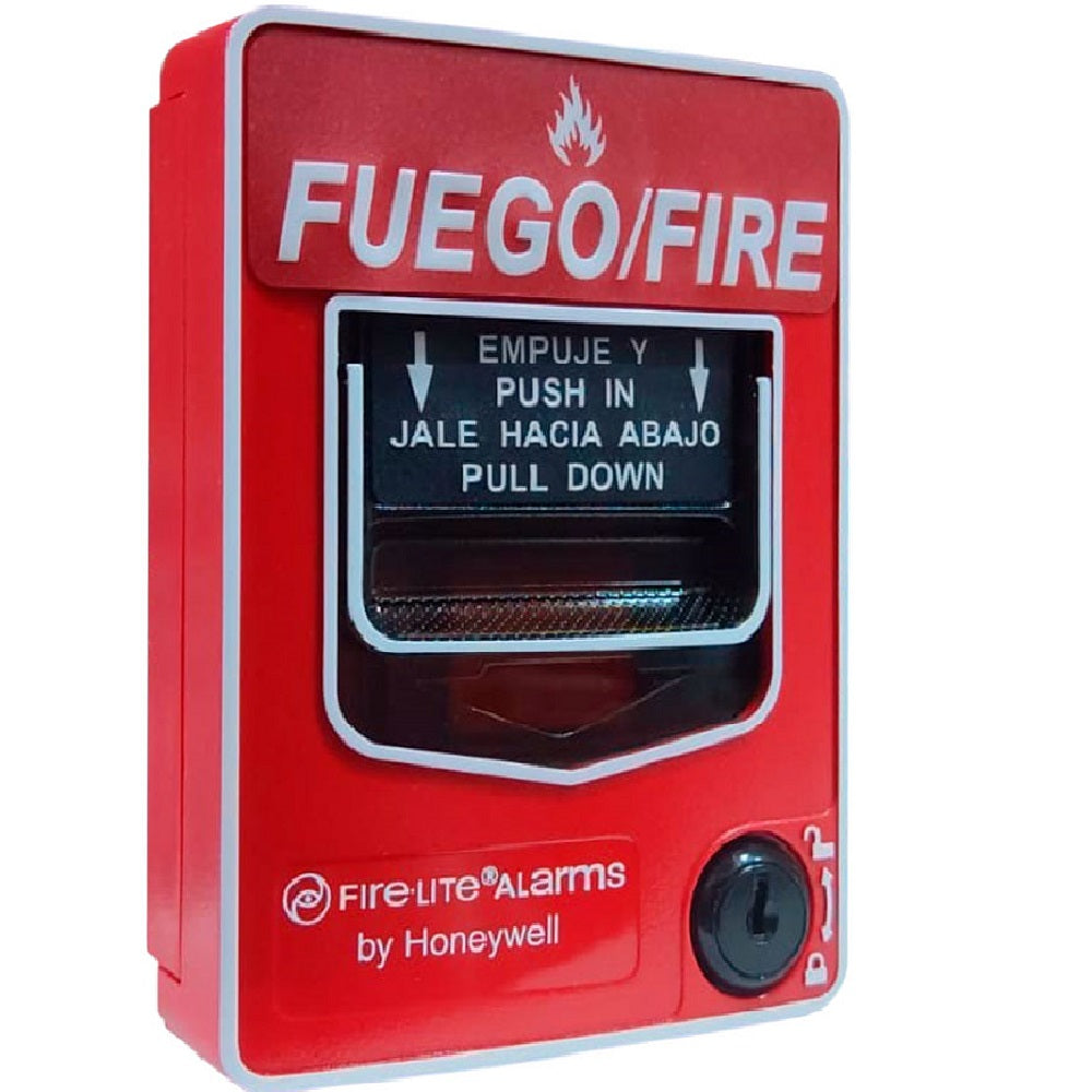 FIRE-LITE BG-12LSP Estación manual convencional doble acción con llave