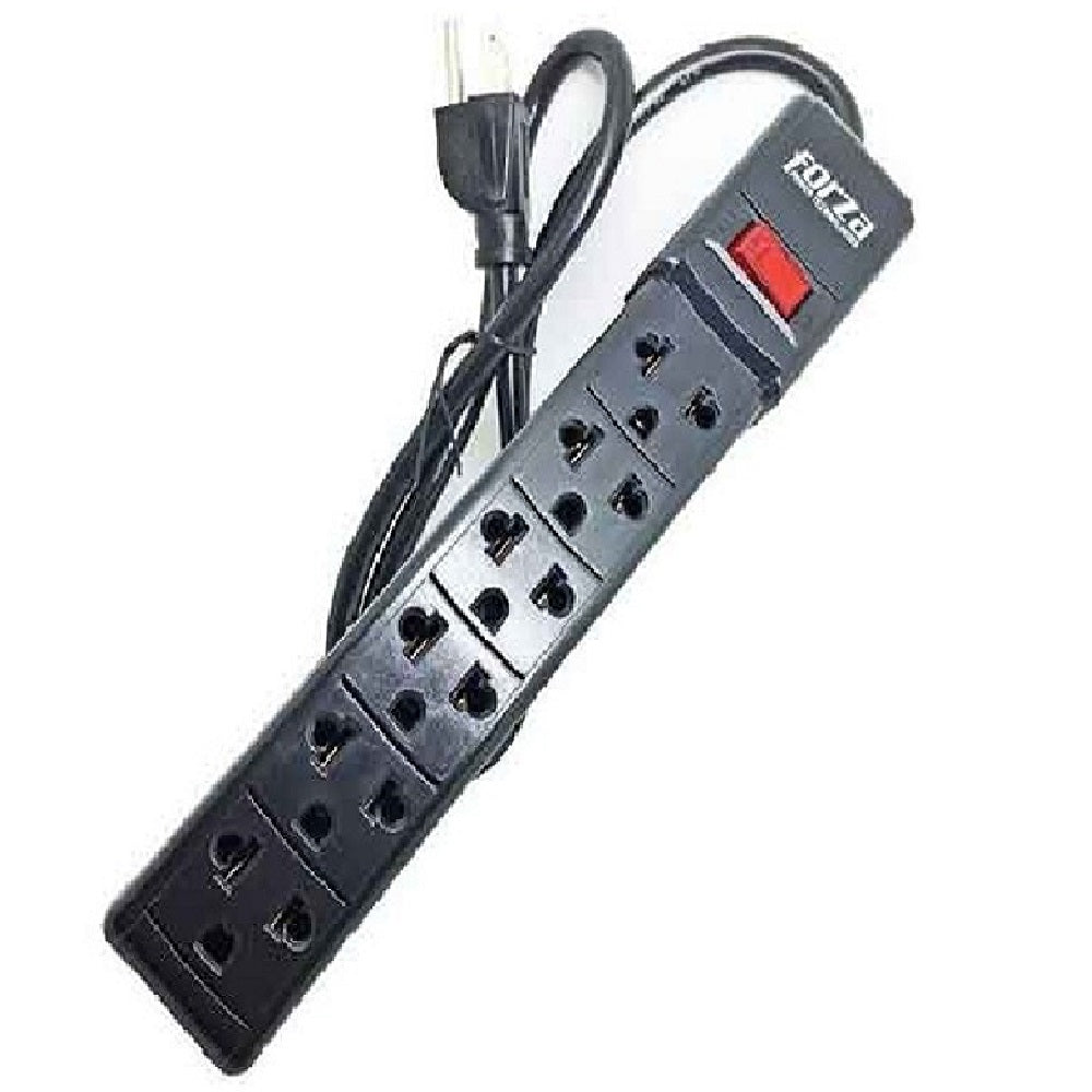 FORZA PS-001B Supresor de Picos 2200W 6 tomas Negro