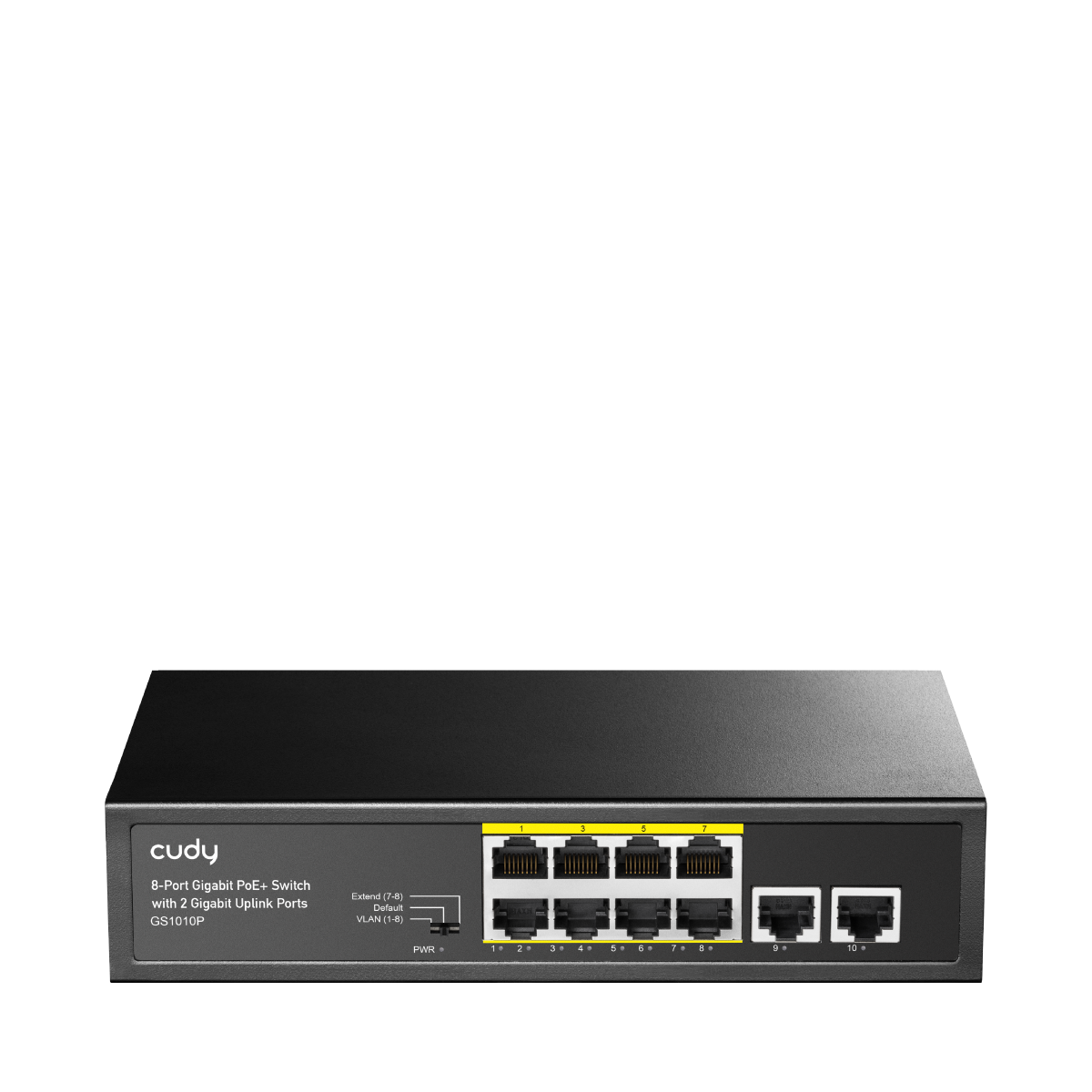 CUDY GS1010P Switch 8 puertos Gigabit POE+ con 2 Puertos Uplink Gigabit