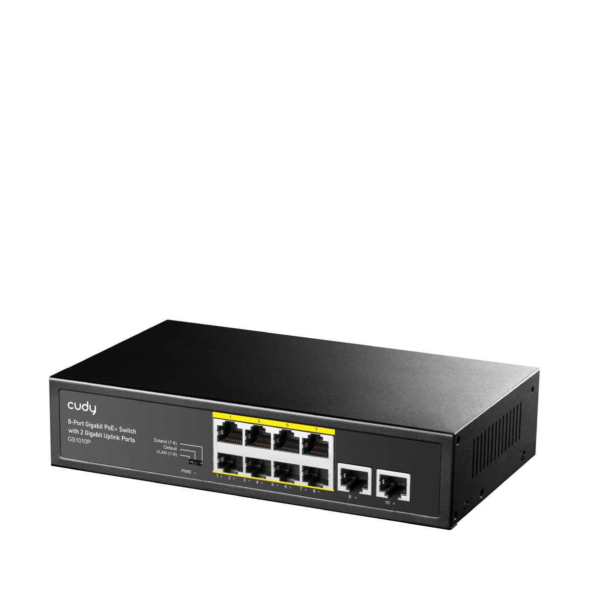 CUDY GS1010P Switch 8 puertos Gigabit POE+ con 2 Puertos Uplink Gigabit