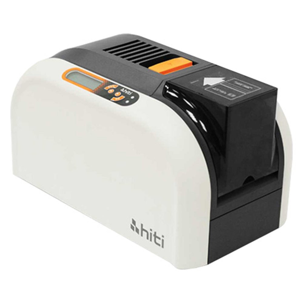 HITI CS-200E Impresora de tarjeta PVC pantalla LCD 300dpi 64Mb software profesional cardDesiree CS USB