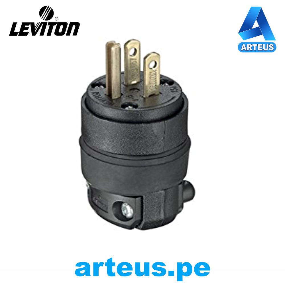 LEVITON 515-PR - ENCHUFE AEREO PVC NEGRO 15A - 125V NEMA 5-15P 2 POLOS 3 CABLES - ARTEUS