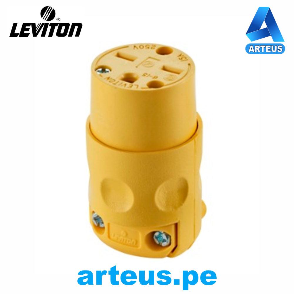 LEVITON 615CV - TOMA AÉREO INDUSTRIAL CHINO 15A 250V Nema 6-15R 2P-3W - ARTEUS