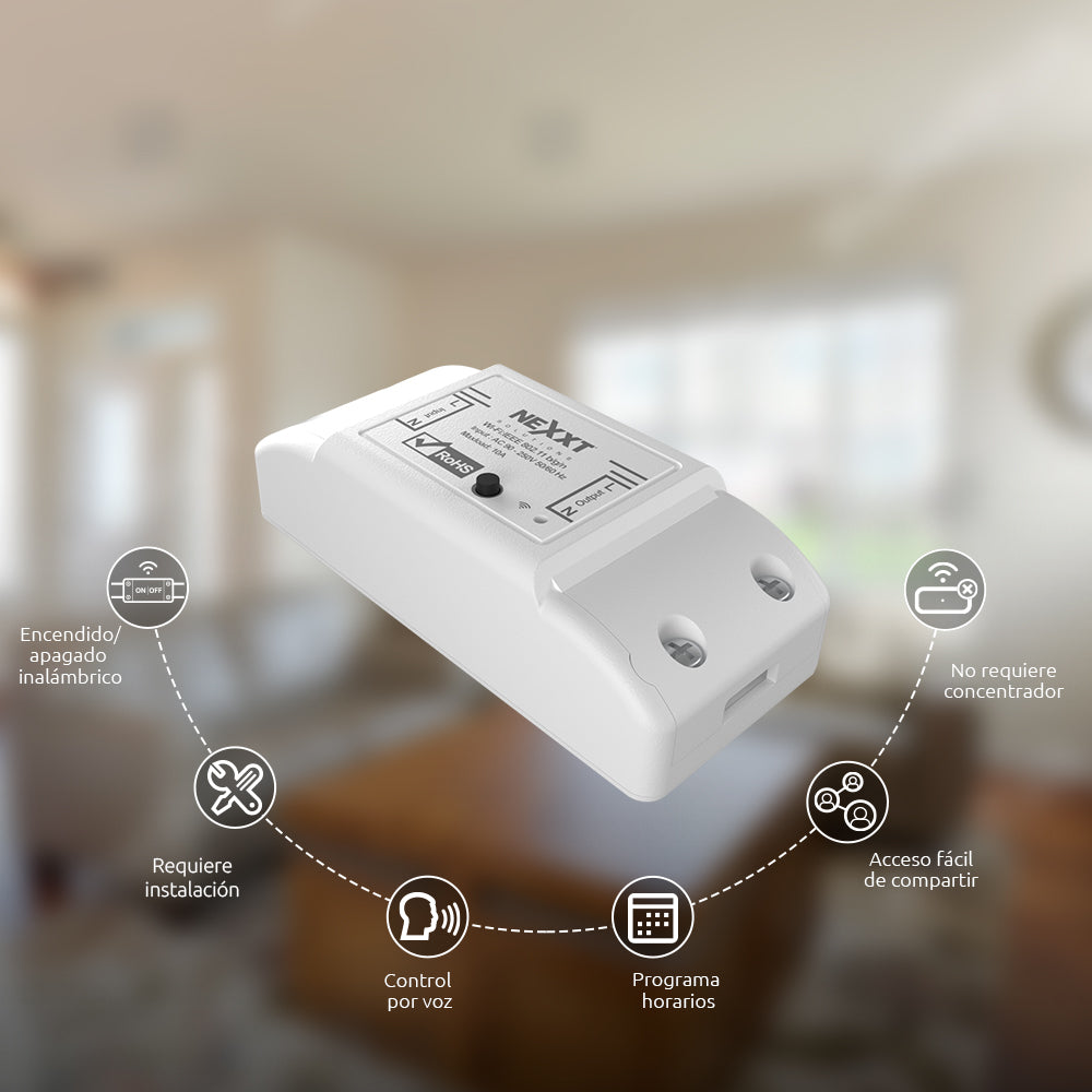 NEXXT SOLUTIONS NHE-R100 Interruptor de Relé Inteligente Wifi