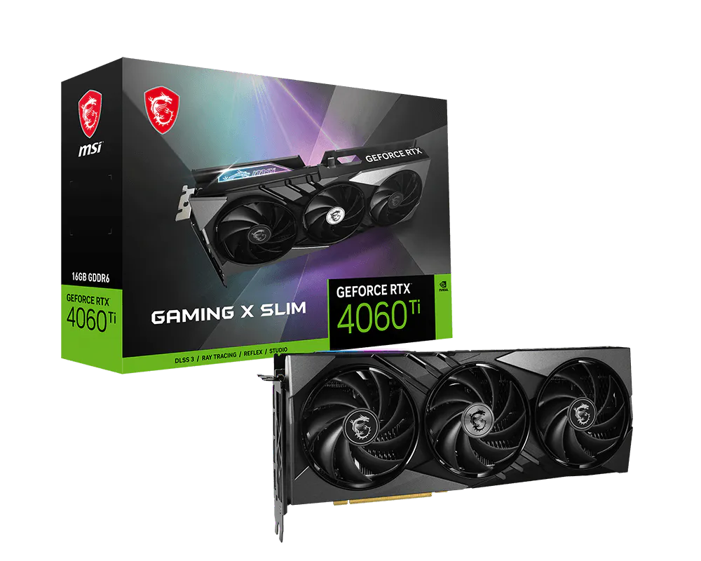 MSI RTX 4060 TI 16G GAMING X SLIM Tarjeta de Video 16GB VRAM 912-V517-084