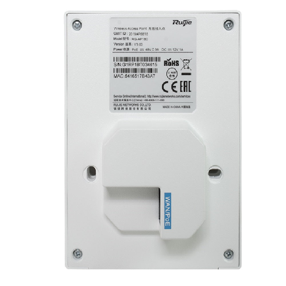 RUIJIE REYEE RG-AP180 Access Point WiFi6 AX1800 Doble Banda Cloud