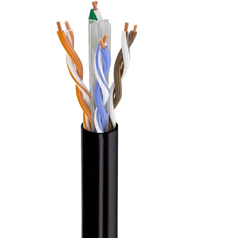 SATRA 0202043010 Cable de Red U/UTP PE Cat6 Cobre Solido 23AWG Exterior Negro 305m