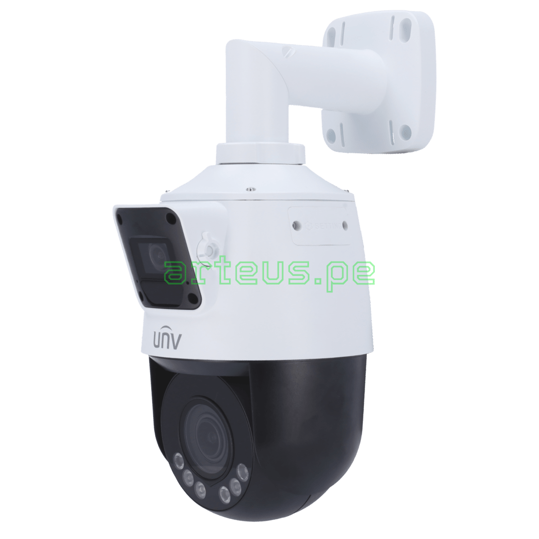 UNIVIEW IPC9312LFW-AF28-2X4 Cámara de seguridad IP 2MP PTZ 360º Doble Lente 4X IR50m IP66 WDR audio 2 vías conteo de personas