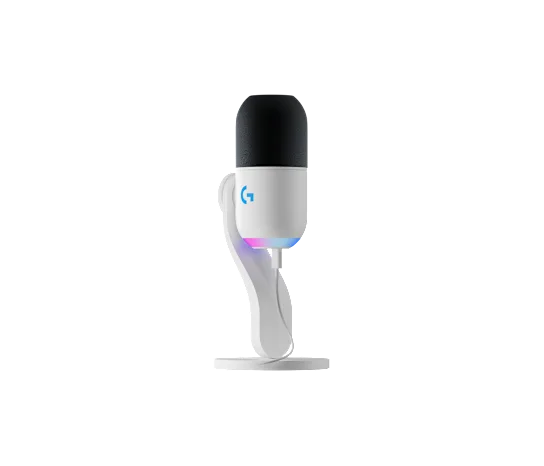 LOGITECH YETI GX Micrófono Supercardioide Gaming y Streming RGB Lightsync Blanco 988-000575