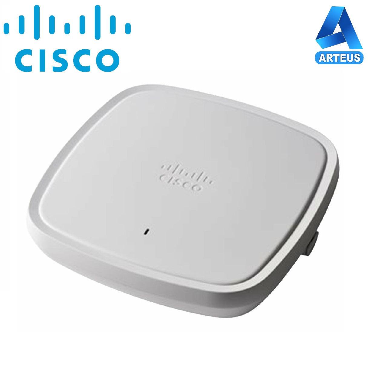 Punto de acceso inalámbrico Cisco 9120AXI, WiFi 6, compacto y de color blanco, sobre fondo blanco