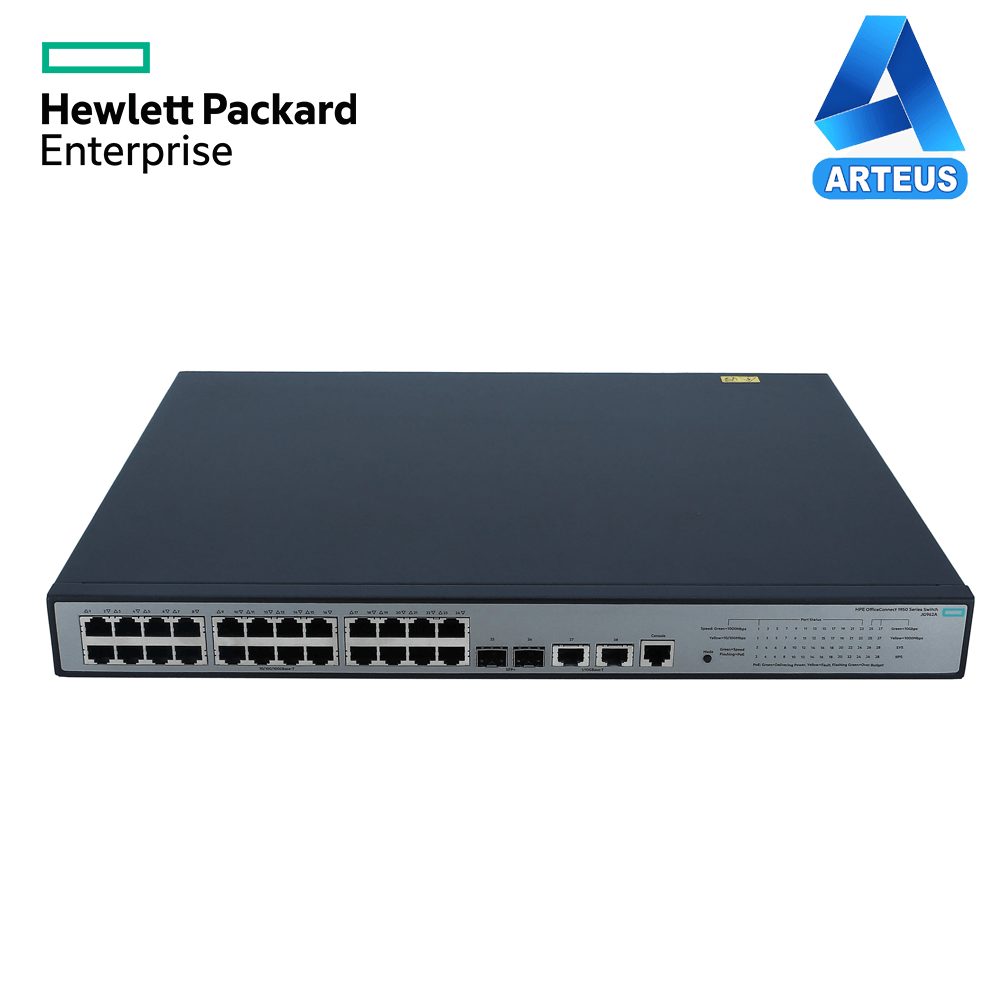 HPE ARUBA JG962A - CONMUTADOR HPE OFFICECONNECT 1950 CON 24 PUERTOS POWER-OVER-ETHERNET-PLUS DE 1 GBE, 2 PUERTOS SFP+ Y 2 PUERTOS DE 10 GBE - ARTEUS