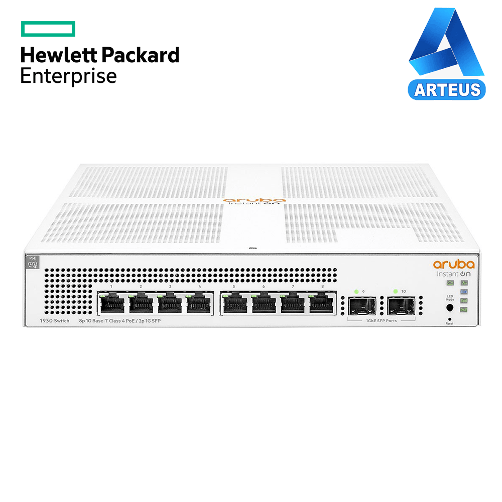 HPE ARUBA JL681A - Switch HPE Aruba Instant On 1930 8G Class 4 PoE 2SFP 124W - ARTEUS