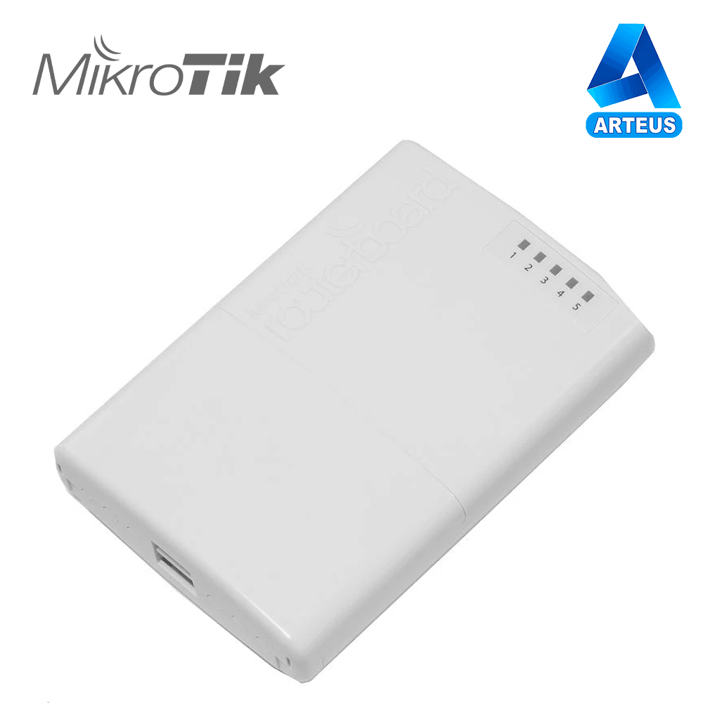 MIKROTIK RB750P-PBr2 - (POWERBOX) ROUTERBOARD, 5 PUERTOS FAST ETHERNET CON POE PASIVO, PARA EXTERIOR - ARTEUS