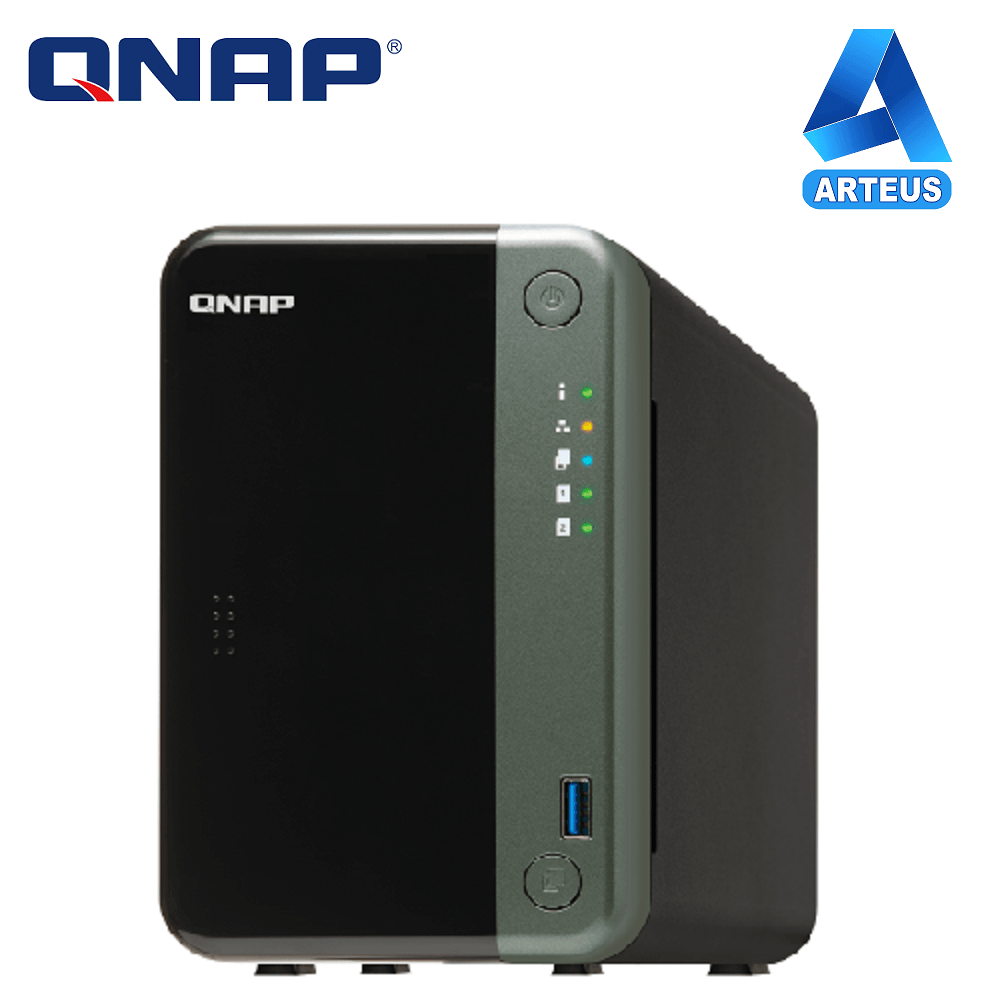 NAS de escritorio QNAP TS-253D 2 bahías, Intel Celeron, 4GB RAM, almacenamiento en red