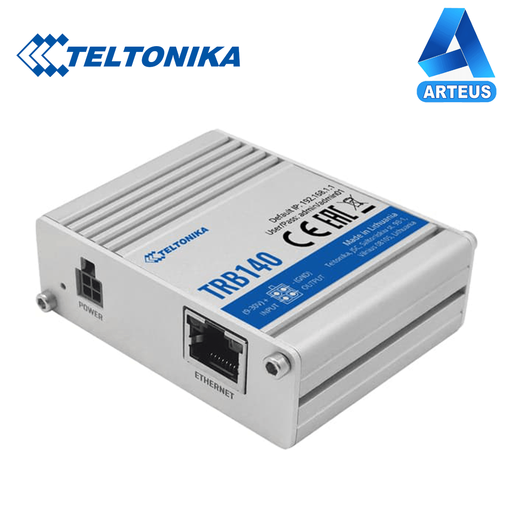 TELTONIKA TRB140 - GATEWAY LTE INDUSTRIAL ROBUSTO 4G/LTE (Cat 4), 3G, 2G | 9-30V - ARTEUS