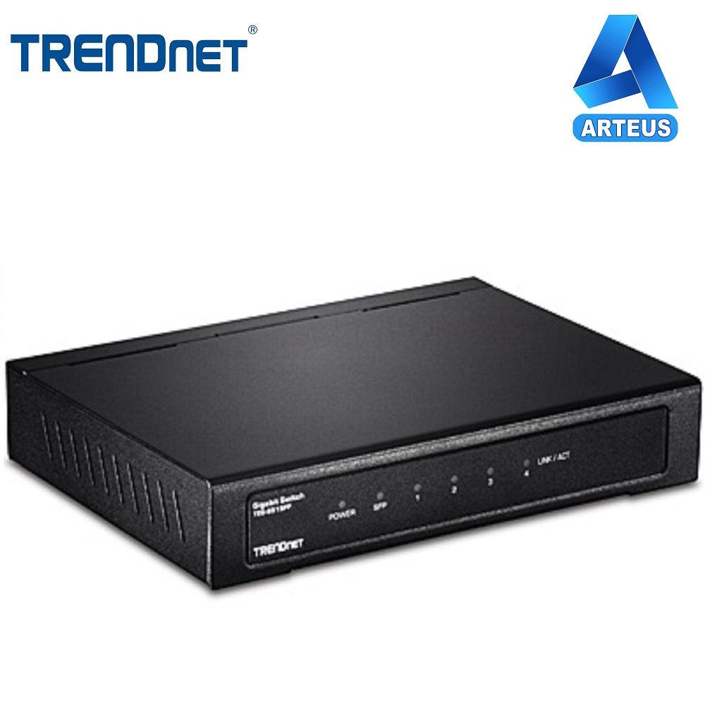 Switch TRENDnet TEG-S51SFP negro, 5 puertos Gigabit Ethernet, indicador de LED frontal
