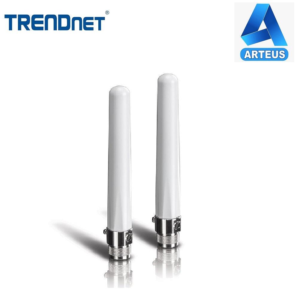 Antena omnidireccional TRENDnet para exterior, dos unidades, color blanco, conectores metálicos
