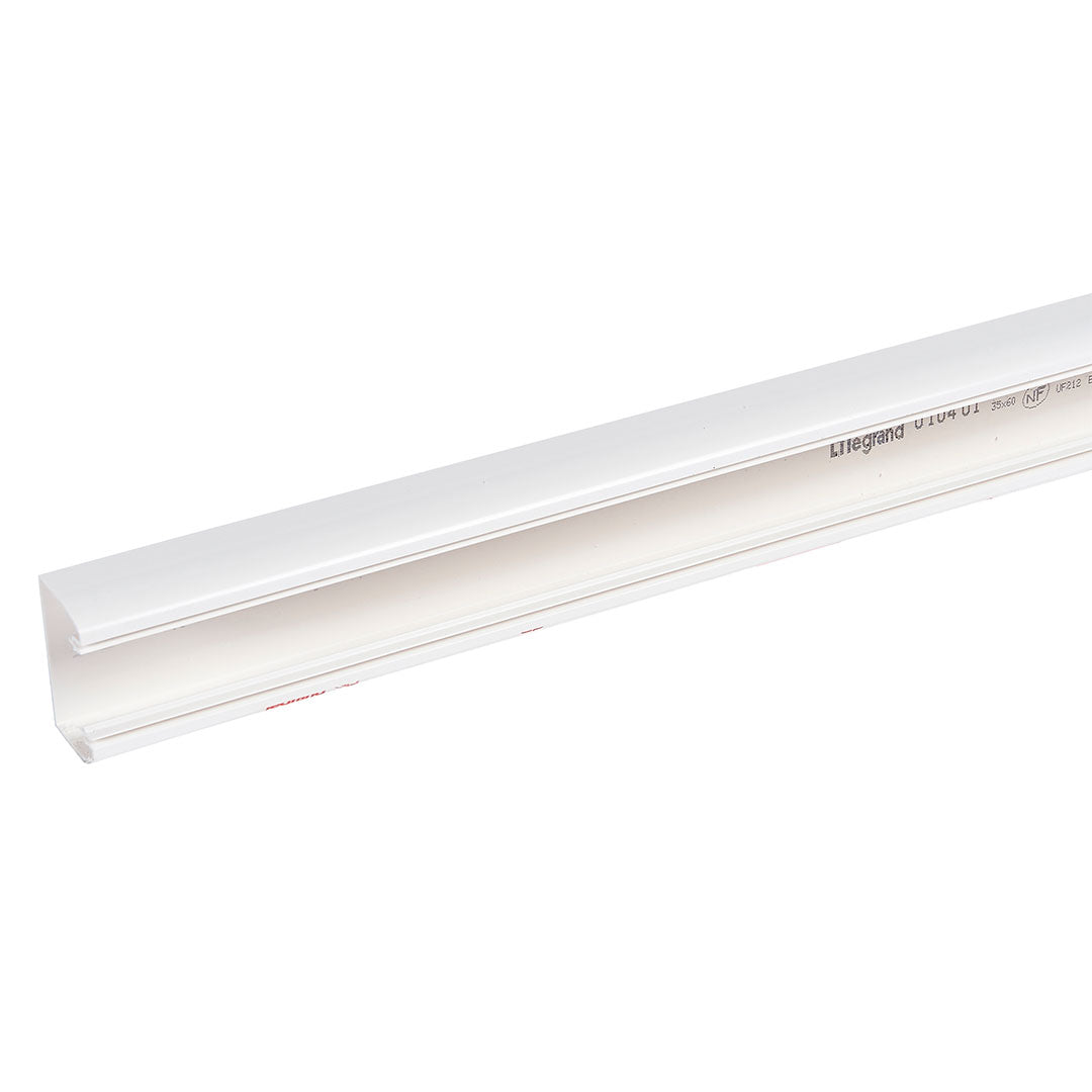 LEGRAND 010401 Canaleta PVC 60x35mm Sin Tapa Blanco