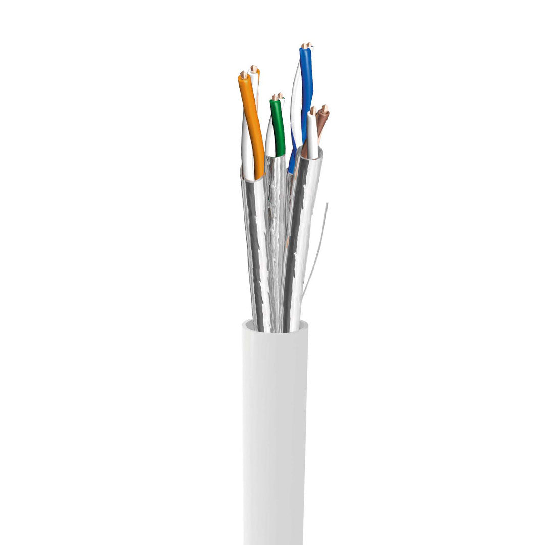 SATRA 0203013001 Cable de Red U/FTP Cat6A Cobre 23AWG LSZH Blanco 305m