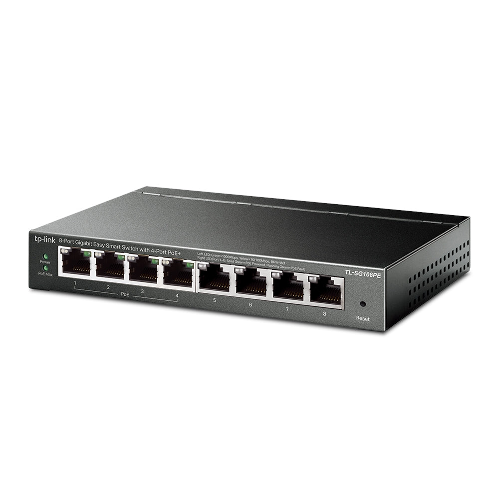 TP-LINK SG108PE Switch 8 Puertos Gigabit 4 PoE Easy Smart