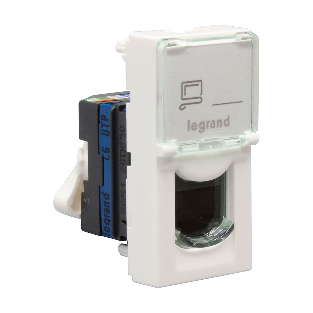 LEGRAND 076571 Toma RJ45 UTP CAT6A  Mosaic 1 Modulo Blanco