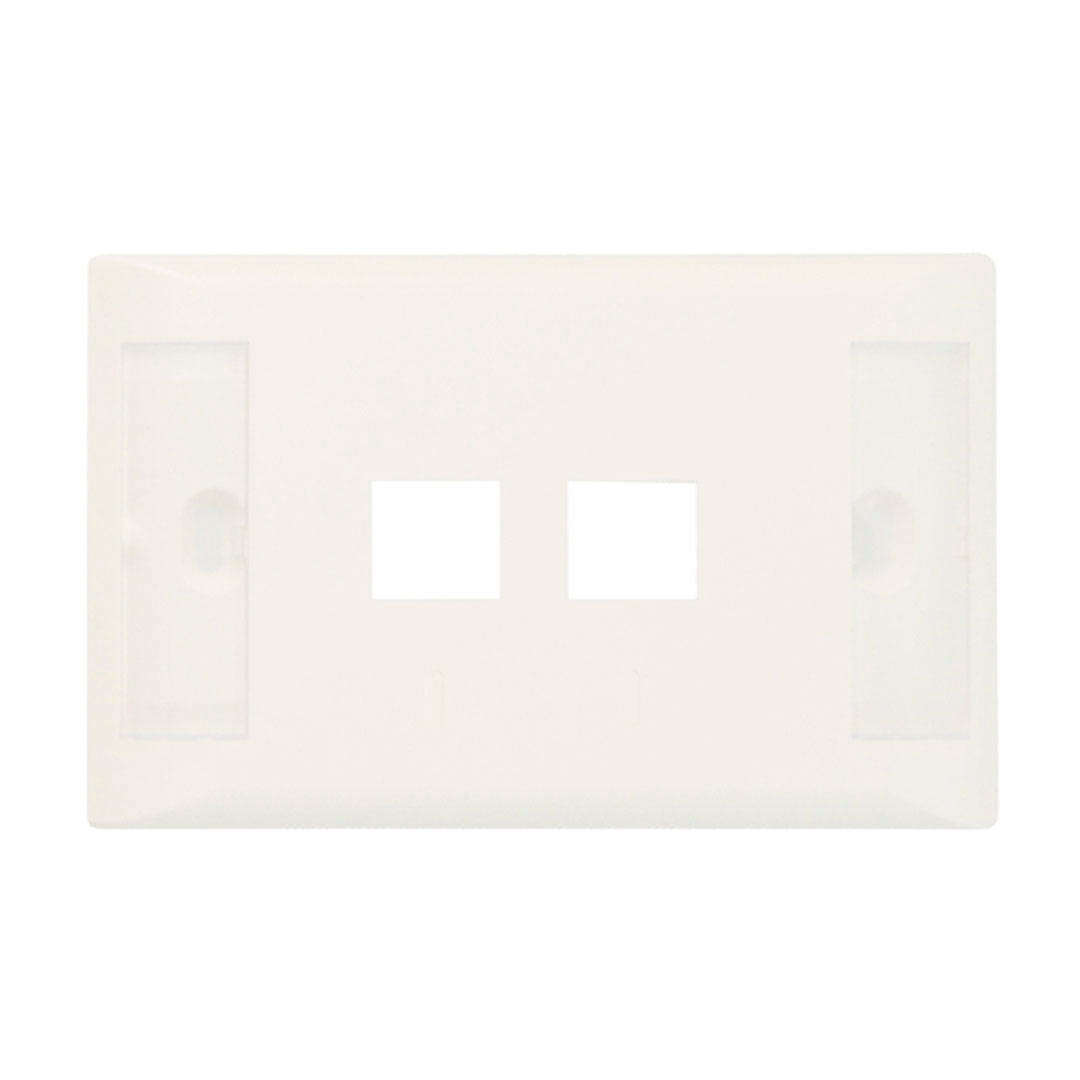 COMMSCOPE 1-2111009-3 Placa de Pared 2 Puertos Etiqueta Blanco