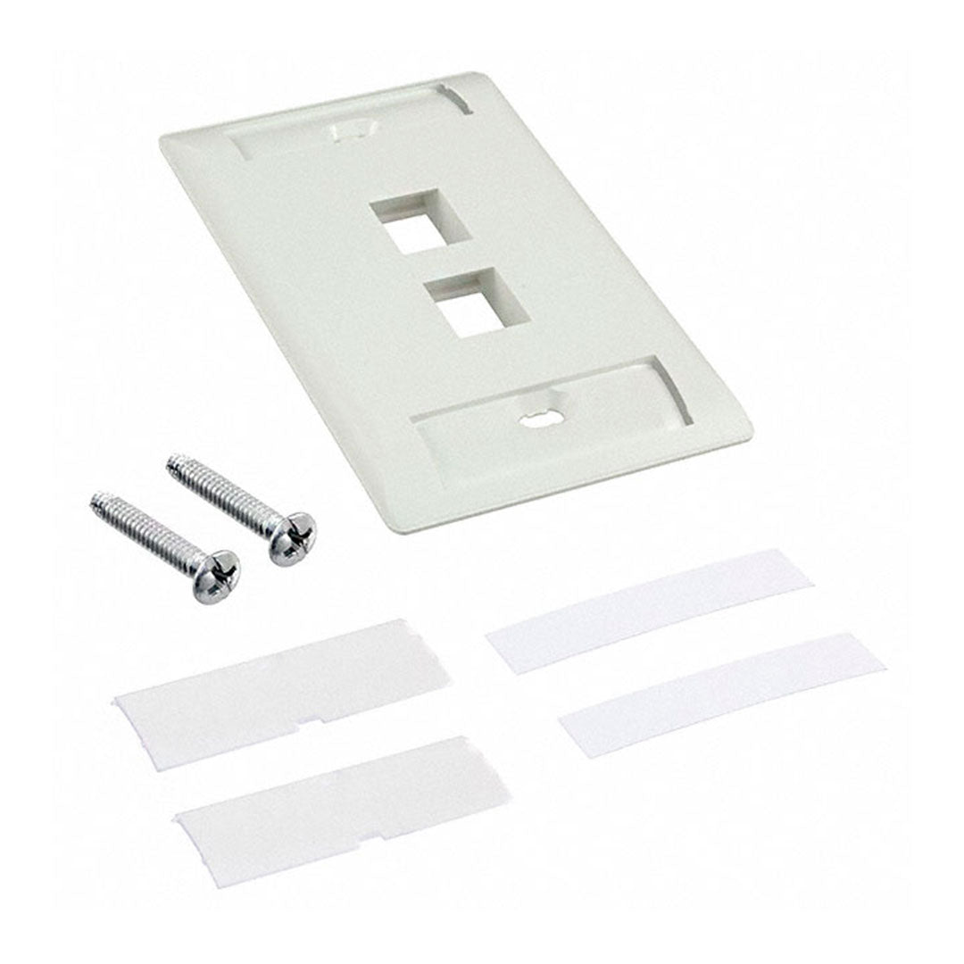 COMMSCOPE 1-2111009-3 Placa de Pared 2 Puertos Etiqueta Blanco
