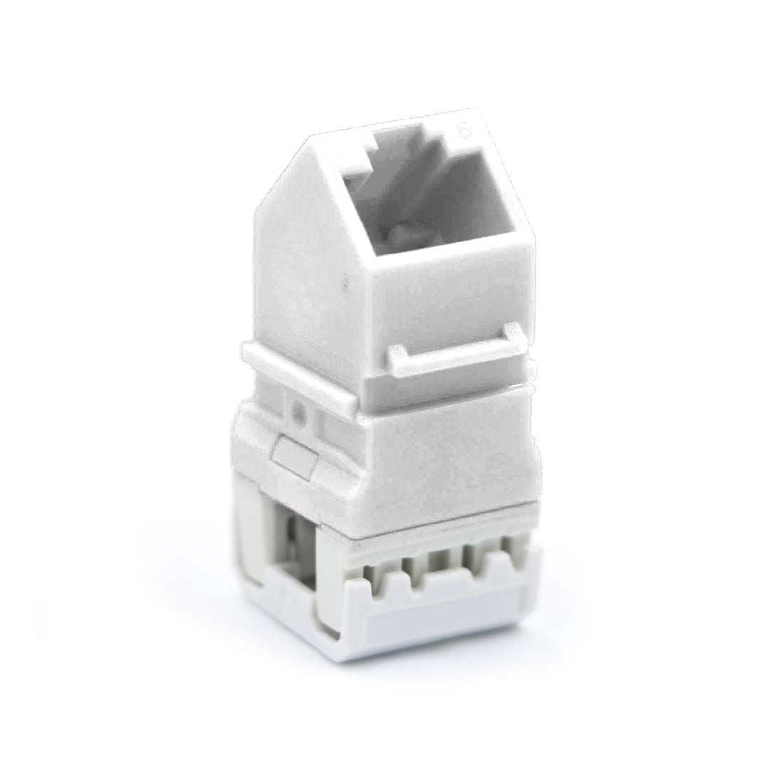 SATRA 0102070001 Jack RJ45 Angular Cat6 Blanco