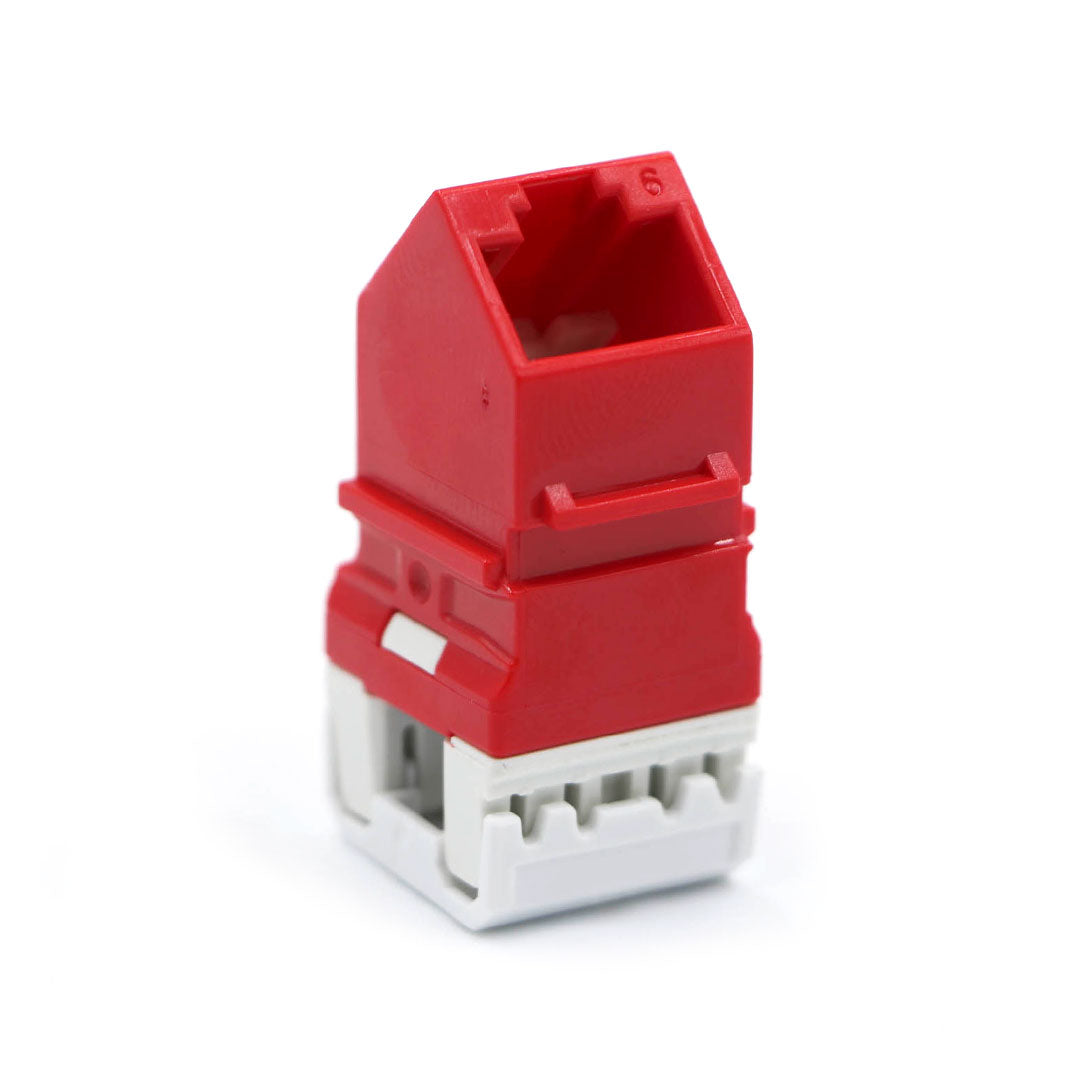 SATRA 0102070005 Jack RJ45 Angular Cat6 Rojo