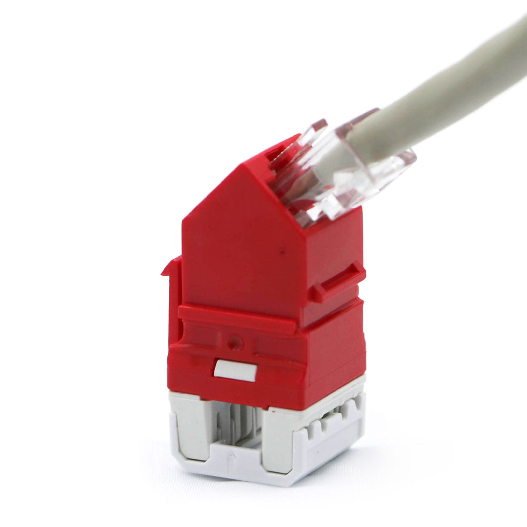 SATRA 0102070005 Jack RJ45 Angular Cat6 Rojo