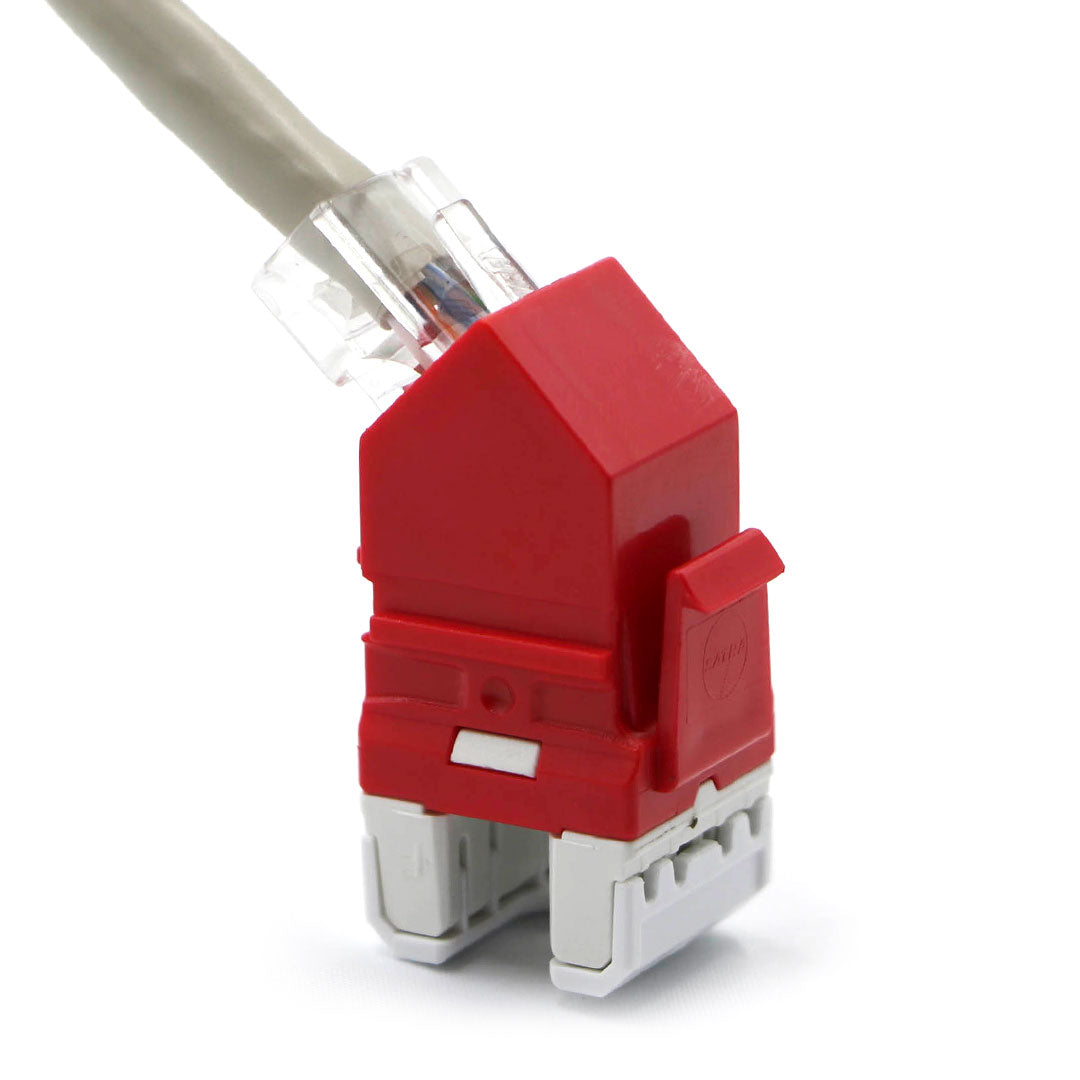 SATRA 0102070005 Jack RJ45 Angular Cat6 Rojo