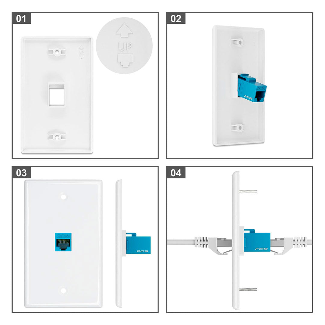 SATRA 0111020101 Faceplate Placa de Pared Simple 1 Punto