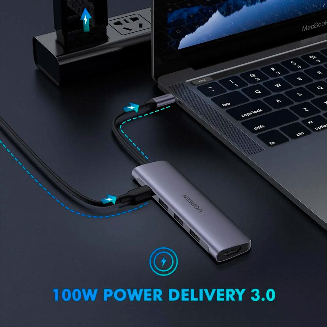 UGREEN CM195 15214 Adaptador HUB USB-C 7 en 1 4K