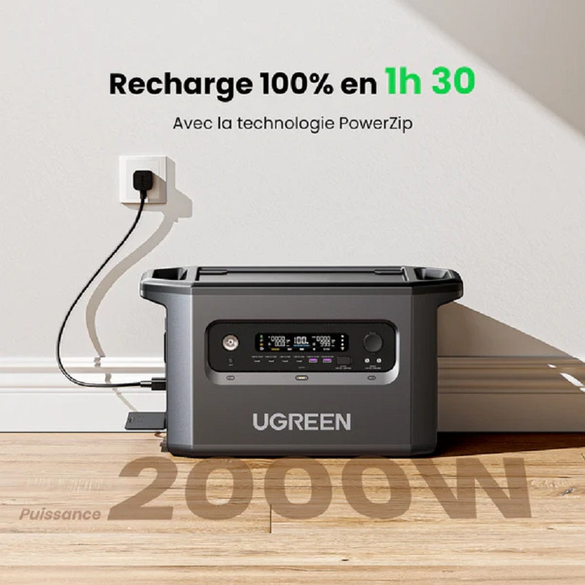 UGREEN GS2200 15355 Estación de Energía Portátil Carga con Panel Solar
