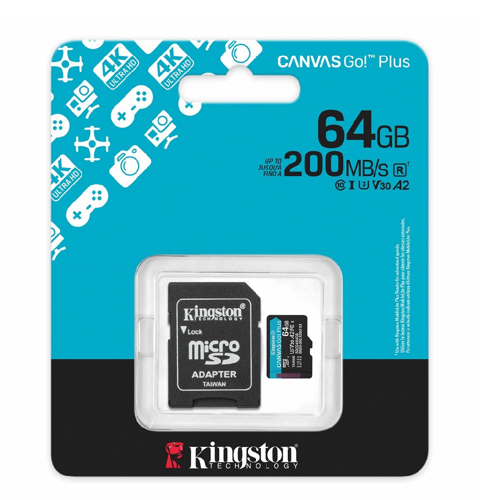 KINGSTON SDCG4/64GB CANVAS GO PLUS Memoria MicroSD 64GB