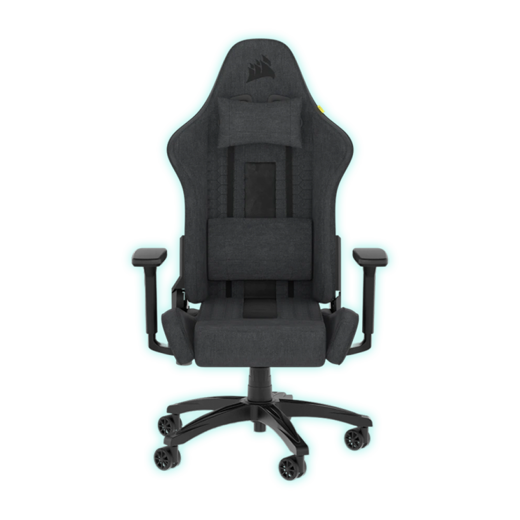 CORSAIR TC100 RELAXED Silla Gamer Reclinable Tela Negra y Gris