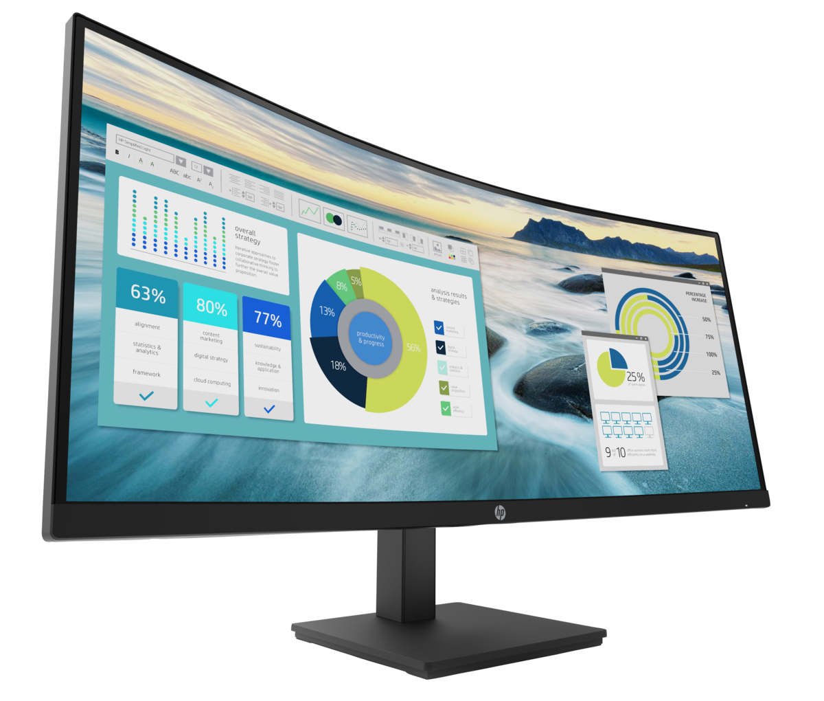 HP 21Y56AA#ABA HP P34hc G4 Monitor WQHD VA USB-C Curvo 34" HDMI DP USB-A Color Negro. 