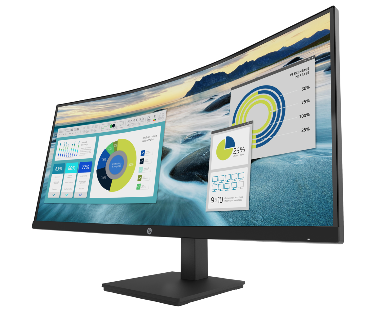 HP 21Y56AA#ABA HP P34hc G4 Monitor WQHD VA USB-C Curvo 34" HDMI DP USB-A Color Negro. 