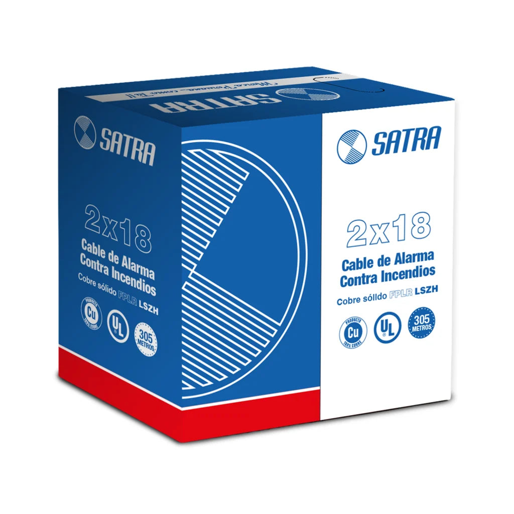 SATRA 0304010001 Cable de Incendio 18AWG X 2C LSZH 305M