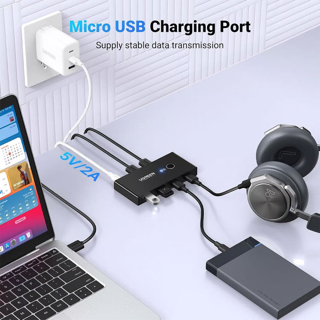 UGREEN US216 30767 Adaptador Switch 4USB 2.0